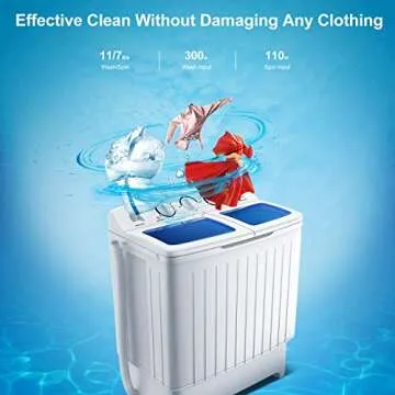 Compact Portable Twin Tub Washing Machine for Home Use