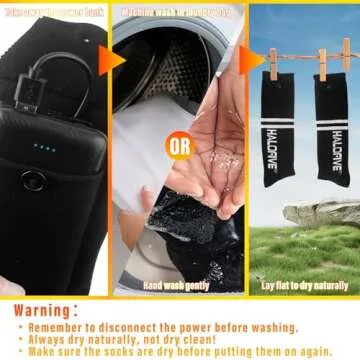 Heated Socks-Heated Socks for Men Women-20000mah Power Bank Heated for Over 12 Hours-Winter Washed Thermal Socks-Foot Warmer for Camping Fishing Hunting Cycling Skiing Skating Hiking Motorcycling