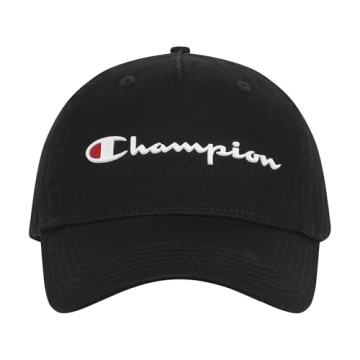 Adjustable Champion Dad Cap - Unisex Black Medium