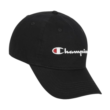Adjustable Champion Dad Cap - Unisex Black Medium