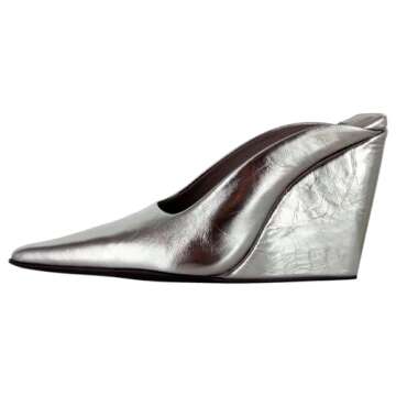 Wansseny Women Chic Pointed Toe Wedge High Heel Mules Slip On Ladies Dressy Casual Summer Shoes Size...