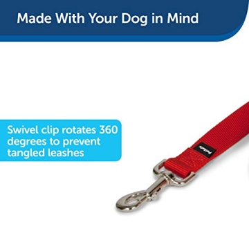 Durable PetSafe Nylon Dog Leash 3/4" Red for All Dogs