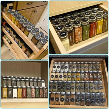 40-Pack Modern Glass Spice Jars with Labels and Funnel