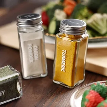40-Pack Modern Glass Spice Jars with Labels and Funnel