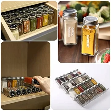 40-Pack Modern Glass Spice Jars with Labels and Funnel