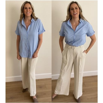 Stylish Zeagoo Women’s Linen Button Up Shirt