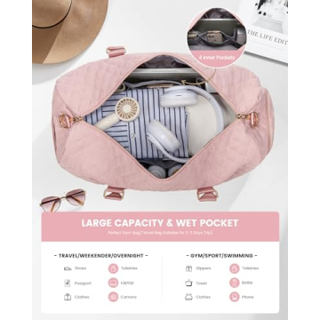 LOVEVOOK Travel Duffle Bag for Women with Toiletry Bag