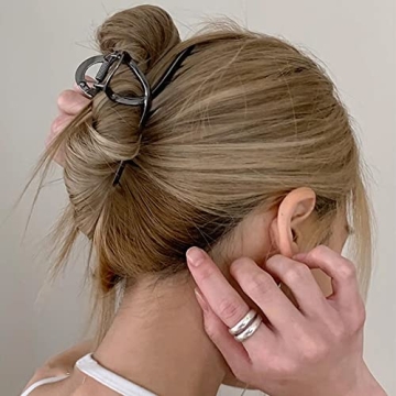 Long Claw Clips for Thick Hair - Durable Metal Set of 3