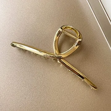 Long Claw Clips for Thick Hair - Durable Metal Set of 3