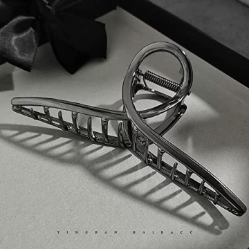 Long Claw Clips for Thick Hair - Durable Metal Set of 3