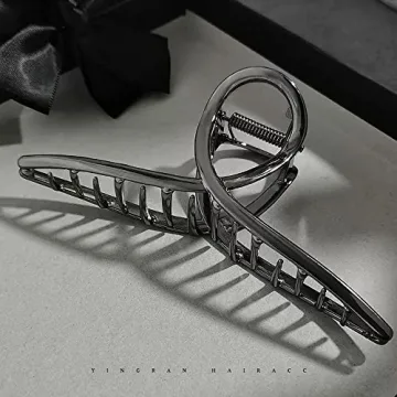 Long Claw Clips for Thick Hair - Durable Metal Set of 3