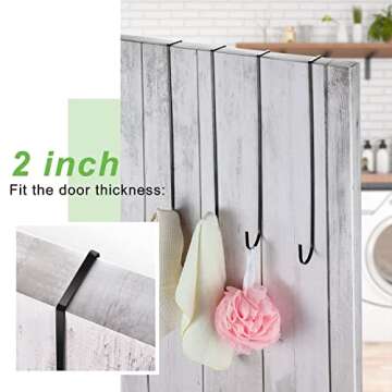 Hotop 15 Inch Durable Over Door Wreath Hanger Hooks