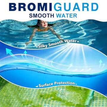 BROMIGUARD Bromine Tablets 1 Inch 1.8 Lbs for Spa Hot Tub Chemical Sanitizer Bromine Tabs | Long-Lasting 1" Brominating Tablets for Pools | Less Chlorine Odor 1.8 Pounds