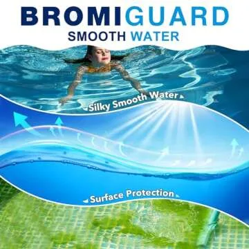 BROMIGUARD Bromine Tablets 1 Inch 1.8 Lbs for Spa Hot Tub Chemical Sanitizer Bromine Tabs | Long-Lasting 1" Brominating Tablets for Pools | Less Chlorine Odor 1.8 Pounds