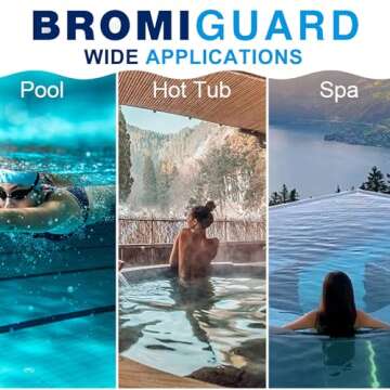 BROMIGUARD Bromine Tablets 1 Inch 1.8 Lbs for Spa Hot Tub Chemical Sanitizer Bromine Tabs | Long-Lasting 1" Brominating Tablets for Pools | Less Chlorine Odor 1.8 Pounds