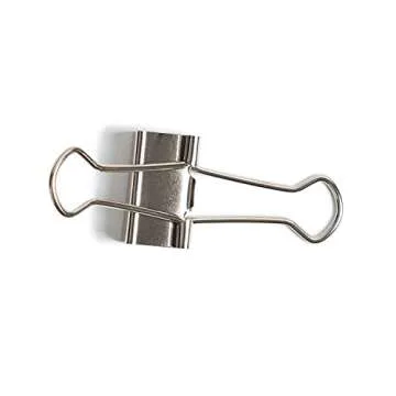 U Brands Small Binder Clips, Metallic Silver, Office Organization Supplies, 19mm, 72 Count