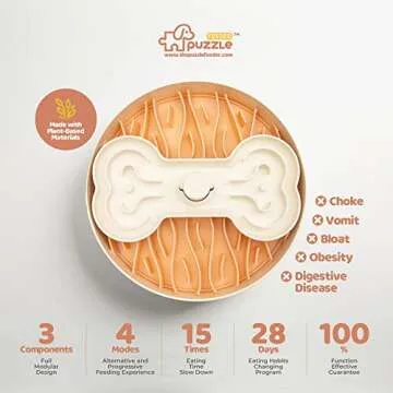 Engaging Puzzle Feeder Slow Dog Bowl - 9.8 Inches for Healthy Meals
