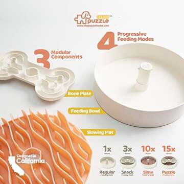 Puzzle Feeder Slow Feeder Dog Bowl, Dog Bowl for Dry, Wet, and Raw Food, 9.8 Inches Dog Food Puzzle Makes Mealtime Fun, Dog Puzzle Feeder for Large Dogs,Pink