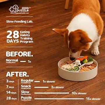 Puzzle Feeder Slow Feeder Dog Bowl for Healthy Eating