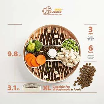 Puzzle Feeder Slow Feeder Dog Bowl for Healthy Eating
