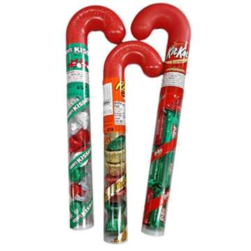 Zecurate Chocolate Candy Filled Plastic Candy Canes