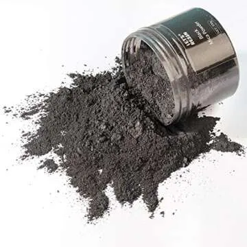 LET'S RESIN Black Mica Pigment Powder, 3.5 Ounces/ 100 Grams Black Mica Powder for Soap Making, Shim...