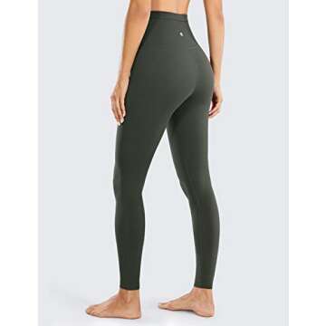 CRZ YOGA Women's Naked Feeling Tummy Control Leggings 28 Inches - Super High Waisted Yoga Pants