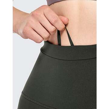 CRZ YOGA Women's Naked Feeling Tummy Control Leggings 28 Inches - Super High Waisted Yoga Pants