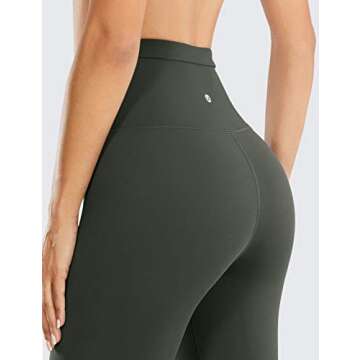 CRZ YOGA Women's Naked Feeling Tummy Control Leggings 28 Inches - Super High Waisted Yoga Pants