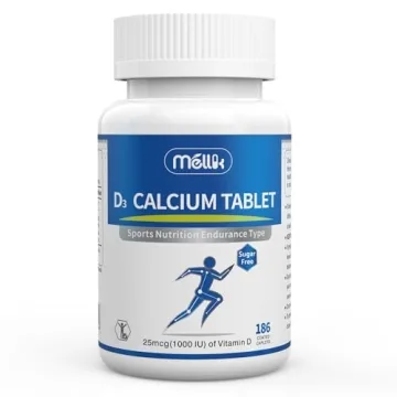 Mellk Calcium Supplement with Vitamin D3 1200mg - Easy to Swallow Mini Tablets for Bone Health