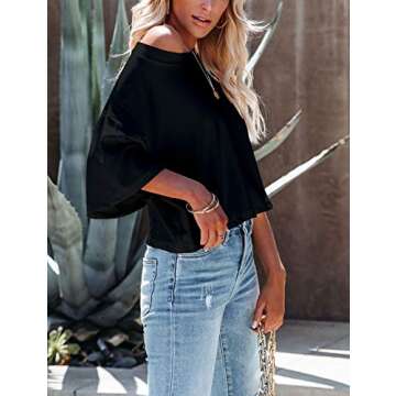 Yuccalley Women's Summer Crop Tops Short Sleeve T-Shirt