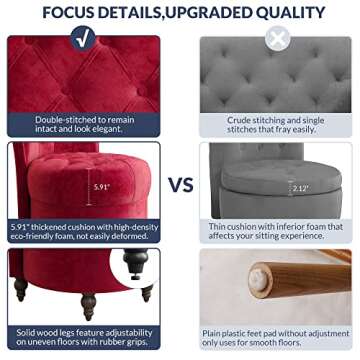 Elegant BELLEZE Throne Royal Chair in Velvet