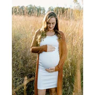 Liu & Qu Women's Maternity Sleeveless Tank Dresses Side Ruching Bodycon Dress for Daily Wearing or Baby Shower