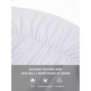 Liu & Qu Women's Maternity Sleeveless Tank Dresses Side Ruching Bodycon Dress for Daily Wearing or Baby Shower