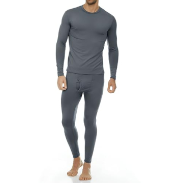 Thermajohn Men's Fleece Lined Thermal Underwear Set - Cold Weather Comfort