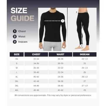 Thermajohn Men's Thermal Underwear Set for Cold Weather