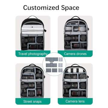 BAGSMART Camera Backpack - DSLR & Laptop Bag with Waterproof Features