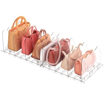 SOYO Adjustable Shelf Divider for Closet - Elegant Purse Organizers for Any Space