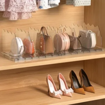 SOYO Adjustable Shelf Divider - Stylish Purse Organizer