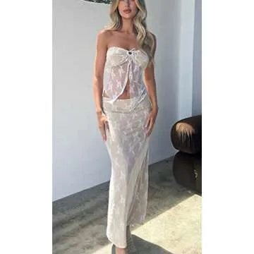 Y2K Skirt Set Women's Two Piece Outfit for Summer