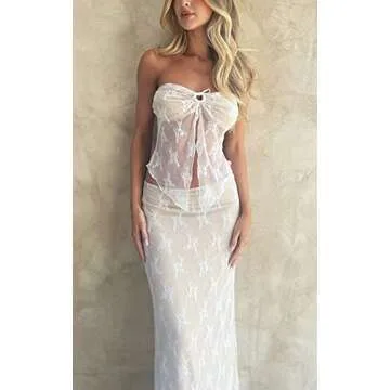 Y2K Skirt Set Women's Two Piece Outfit for Summer