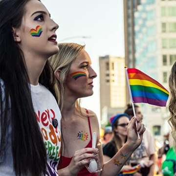 75 Pcs Pride Decorations Tattoos, Gay Pride tattoos Accessories, 15 Sheets LGBT Rainbow Butterfly Flower Heart Love Temporary Tattoo Stickers for Pride Equality Parades and Celebrations