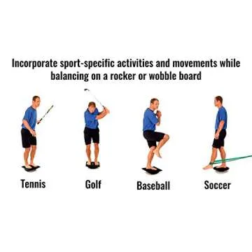 THERABAND Wobble Board Stability and Balance Trainer, Round Balance Board for Physical Therapy, Core Strengthening, Injury Rehabilitation, Agility Improvement, Coordination Exercise, & Surf Training