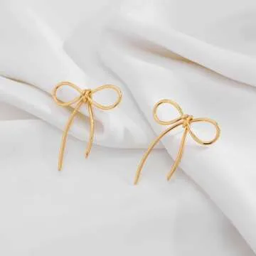 Buy Stunning Gold Bow Earrings for Women Today
