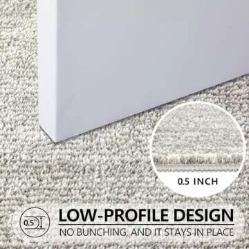 REFETONE Indoor Doormat, Front Door Mat 20"x32" Absorbent Rubber Backing Non Slip Back Door Mats, Washable Low-Profile Inside Floor Mat Door Rugs for Entryway, Resist Dirt Mud Mat for Dogs, Grey