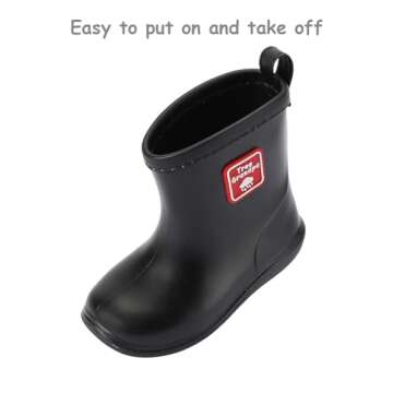 Tree Grandpa Toddler Rain Boots Baby Kids Easy-on Rain shoes Children Waterproof Shoes for Boys Girl...