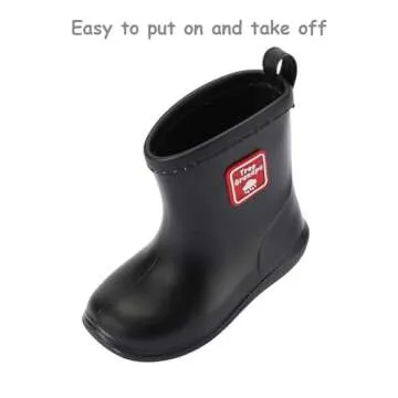 Tree Grandpa Toddler Rain Boots Baby Kids Easy-on Rain shoes Children Waterproof Shoes for Boys Girl...