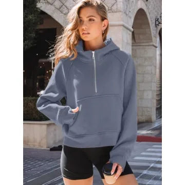 AUTOMET Women’s Cozy Half Zip Hoodie - Stylish & Warm