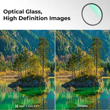 K&F Concept 49mm MCUV Lens Protection Filter 18 Multi-Coated Camera Lens UV Filter Ultra Slim with Cleaning Cloth (K-Series)