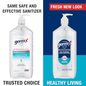 Germ-X Hand Sanitizer 34 Fl Oz - Moisturizing Instant Formula